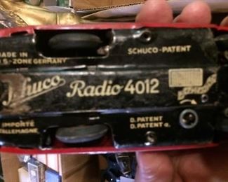 Bottom of antique toy car