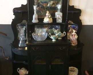 Black French Etergere, Nippon and ABP Cut Glass