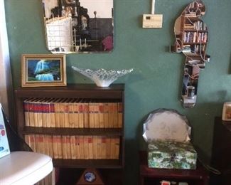 Art Deco Mirror, Retro Parrot Mirror, Art Glass, Etc