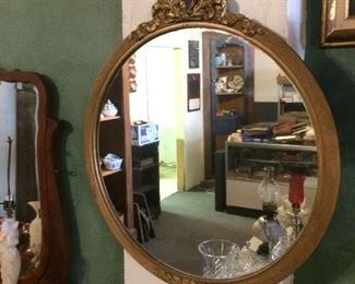 Antique Wood  Mirror