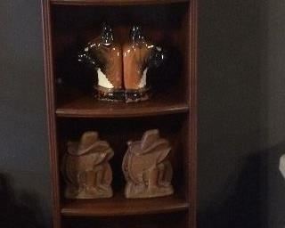 Vintage Mahogany Bookcase, Bookend Sets