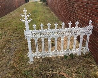 Victorian Iron Fencing. 
2 matching  sections plus extra PCs and strapping.  