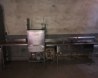 Dishwasher and Sink, Drain Bar set up from Savanna's Restaurant