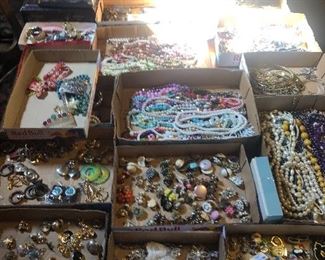 ...BOXES AND BOXES OF COSTUME JEWELRY