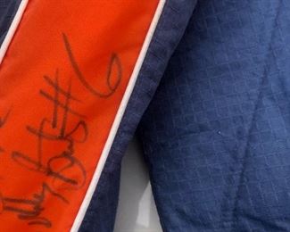 Autographed NFL Broncos Jacket 
Mike Shanahan Coach and 3 players