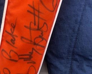 Autographed NFL Broncos Jacket 
Mike Shanahan Coach and 3 players