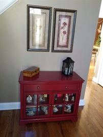 Great red glass front occasional chest