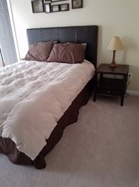 Another matching full size bed with end table