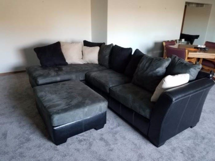 Basement furniture set, very comfortable for cozy evenings enjoying a movie