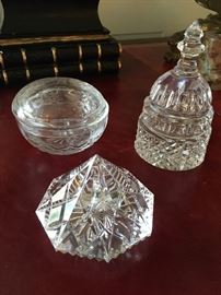 Two Waterford paperweights 