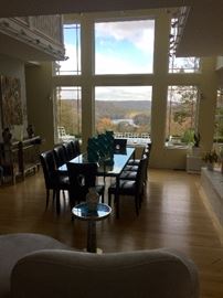 Pier 1 chairs, Room & Board table.