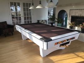 Custom made 9 foot pool table.
