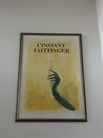 Taittenger giclee print, approximately 4 x 6 feet.