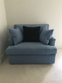 One of two big comfy chairs.