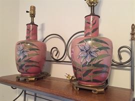 Pair of antique lamps.