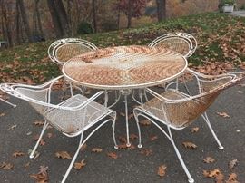 One of two vintage patio sets.