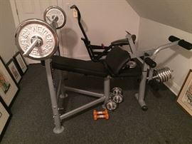 Weight lifting bench.