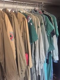 Numerous Old Girl Scout/Brownie Uniforms & Collectibles