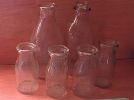 Old Slug Plate Milk Bottles Brevard, N.C. 