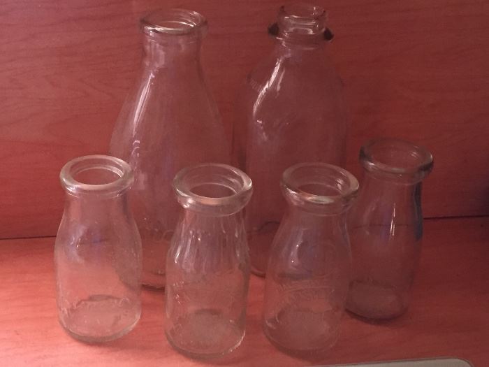 Old Slug Plate Milk Bottles Brevard, N.C.