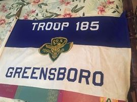 Vintage Greensboro Girl Scout Troop Banner