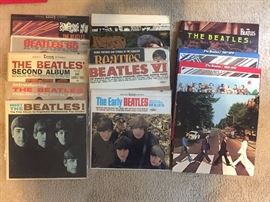 Several Vintage Beatles Albums and Assorted Vinyl