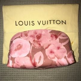 RARE LIMITED EDITION LOUIS VUITTON PINK IKAT COSMETIC BAG