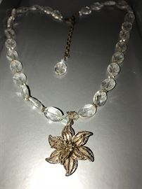 STERLING SILVER QUARTZ NECKLACE