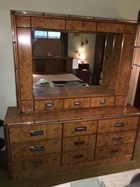 lighted dresser with mirror