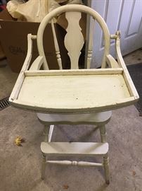 vintage baby chair needs repair