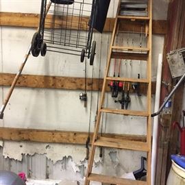 wood and aluminum ladders