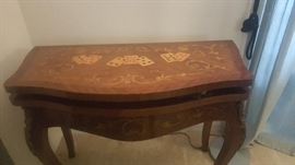Top of Flip Top Card/Game Table. Unique piece