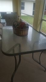 Patio Table. 2 Swivel chairs available or purchase separately