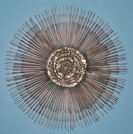 Sunburst Wall Sculpture
Bovano of Cheshire
30" long    Bid on-line November 10th -15th at www.fairfieldauction.com