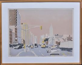 Fairfield Porter
Sixth Avenue
21 1/4" x 28 1/4" (image) lithograph
pencil signed lower right
artist proof    Bid on-line November 10th -15th at www.fairfieldauction.com