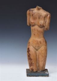 Edward Stasack Sculpture
Female Nude Torso
18 1/2" high
signed on the back    Bid on-line November 10th -15th at www.fairfieldauction.com