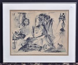 Pablo Picasso Lithograph	
Untitled
16 1/2" x 21 1/4" lithograph
from and edition of 500
proceeds to benefit:
CLASP Homes, Westport CT   Bid on-line November 10th -15th at www.fairfieldauction.com