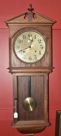 Waterbury Wall Clock
Time and Strike
41" long
early 20th century    Bid on-line November 10th -15th at www.fairfieldauction.com
