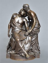 Henri Levasseur	
Classical Bronze Grouping
38" high bronze, signed on left edge
with a 31 1/2" stand
late 19th century   Bid on-line November 10th -15th at www.fairfieldauction.com