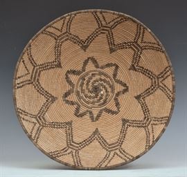 Apache Tray	
15 1/4" diameter
circa 1900   Bid on-line November 10th -15th at www.fairfieldauction.com