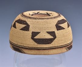 Hupa Native American Basketry Hat	
6 1/4" diameter
early 20th century   Bid on-line November 10th -15th at www.fairfieldauction.com