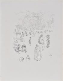 James Abbott McNeill Whistler	
Nursemaids
12 1/2" x 9 1/2" sheet lithograph
The Art Journal, 1894   Bid on-line November 10th -15th at www.fairfieldauction.com