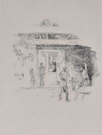 James Abbott McNeill Whistler
The Tyresmith
11 1/4" x 8 1/2" (sheet) lithograph
The Whirlwind, 1890   Bid on-line November 10th -15th at www.fairfieldauction.com