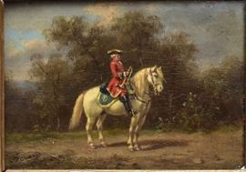 Auguste S. Benard
Pair of Military Portraits
each 4" x 5 1/2" oil on panel
signed lower left   Bid on-line November 10th -15th at www.fairfieldauction.com