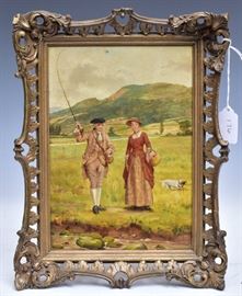 George Goodwin Kilburne
Fly Fishing
10" x 7" oil on panel
signed and dated 1892 lower right   Bid on-line November 10th -15th at www.fairfieldauction.com
