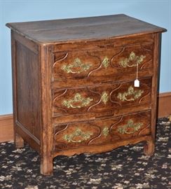 French Provincial Commode	
32" x 19 1/2", 31 1/2" high
18th century    Bid on-line November 10th -15th at www.fairfieldauction.com