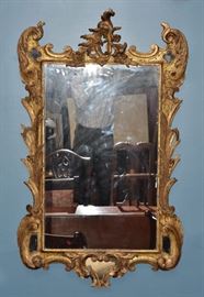 George II Giltwood Mirror	
32" wide, 52" long
18th century    Bid on-line November 10th -15th at www.fairfieldauction.com