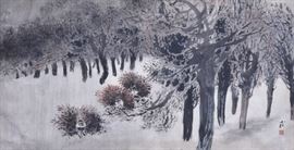 Chinese Painting
Gathering Wood
25" x 48" ink wash
signed lower right    Bid on-line November 10th -15th at www.fairfieldauction.com