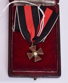 Russian Enamel 14k Gold Miniature Medal	
St. Vladimir
Civilian Division, 17 mm    Bid on-line November 10th -15th at www.fairfieldauction.com