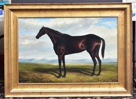 N. Cana Letto	
Portrait of a Horse
24" x 36" oil on canvas
signed lower left   Bid on-line November 10th -15th at www.fairfieldauction.com